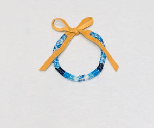 Blue Native American Beaded Bracelet