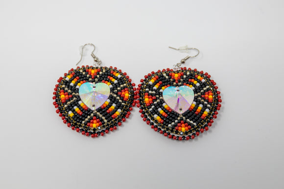 Jewelry :: Earrings :: Native American Style Beaded Navajo Rug Earrings  made by Kilikina, Petite Navajo Rug Earrings