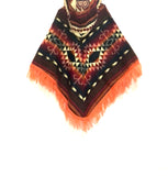 Kids Native American Print Poncho